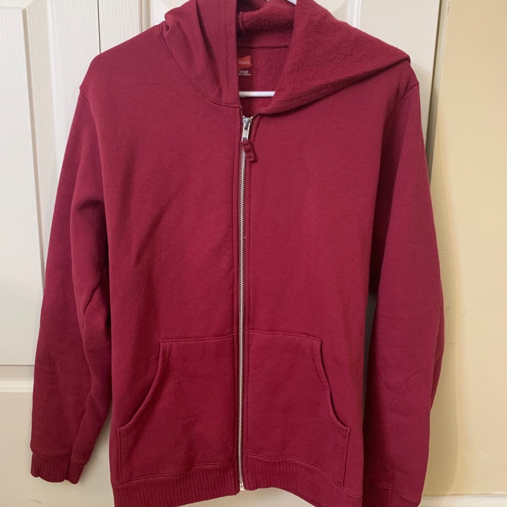 hanes zip up
